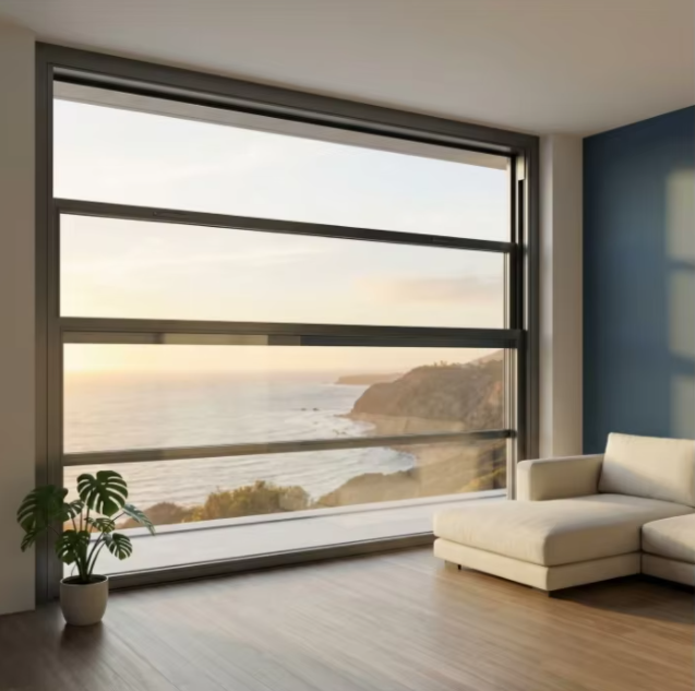 BUILDING MATERIAL  Electric Lift Window Smart Remote Control Tempered Glass Weatherproof